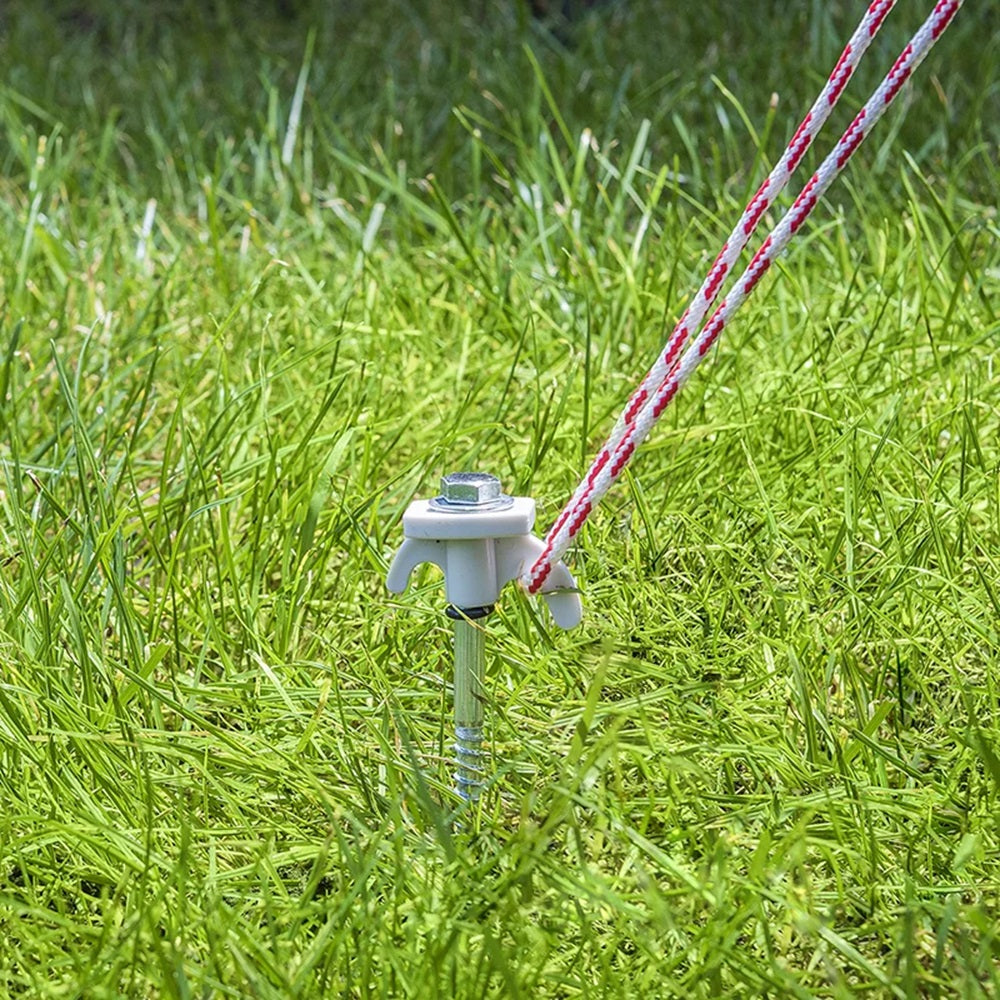 ProPlus 364679S Zelthering 20cm Metall schraubbar mit Kunststoffhaken 6 Stück