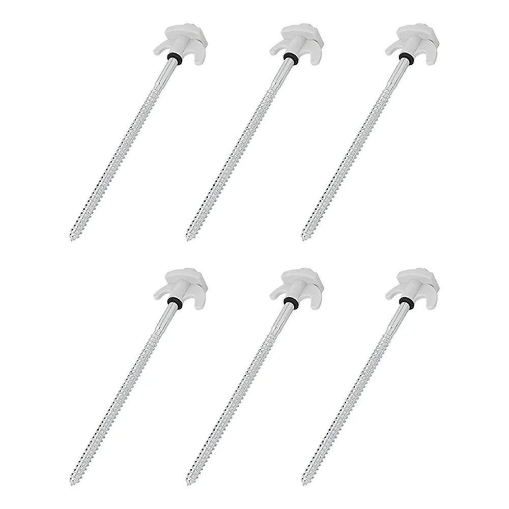 ProPlus 364679S Zelthering 20cm Metall schraubbar mit Kunststoffhaken 6 Stück