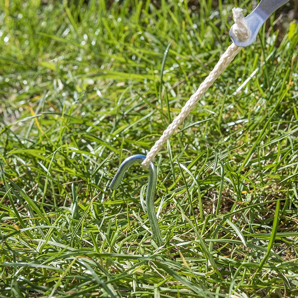 ProPlus 364684S Zelthering 22cm Metall mit offener Öse 10 Stück Zelt Zubehör