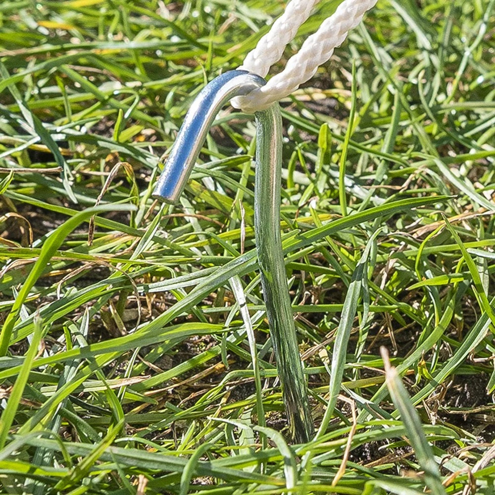 ProPlus 364686S 10 Stück Zelthering 30cm Metall mit offener Öse im Blister Zelt Zubehör