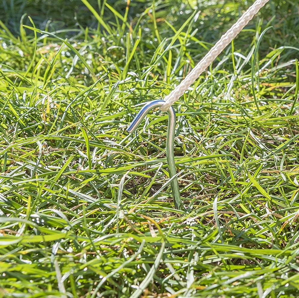 ProPlus 364686S 10 Stück Zelthering 30cm Metall mit offener Öse im Blister Zelt Zubehör