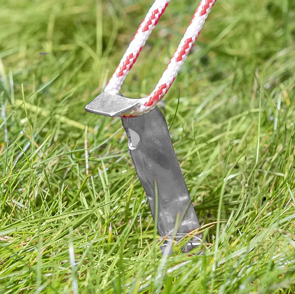 ProPlus 364724S Zelthering 18,5cm Aluminium geriffelt 6 Stück Zelt Zubehör