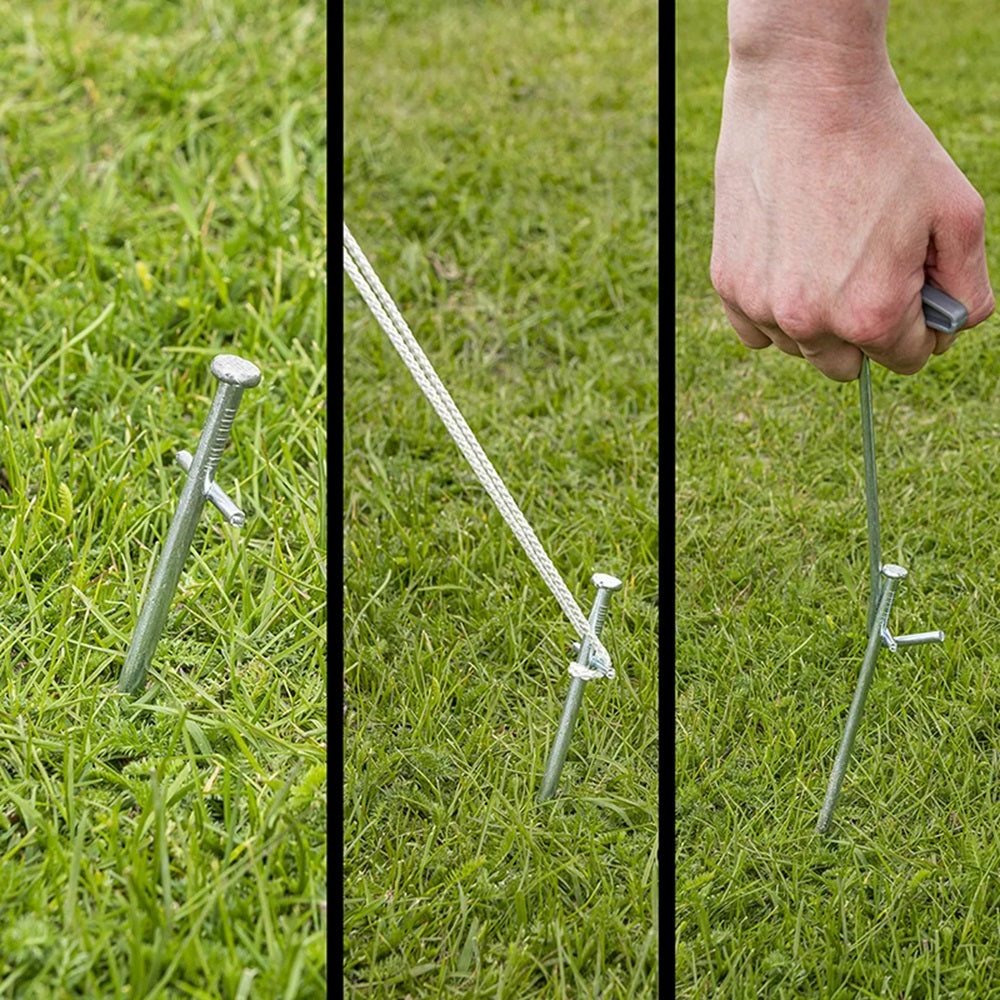 ProPlus 365014V01 Satz Felsbodenheringe 23cm Metall mit geschweißtem Querstift