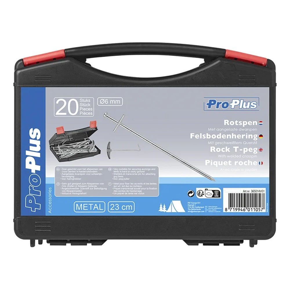 ProPlus 365014V01 Satz Felsbodenheringe 23cm Metall mit geschweißtem Querstift