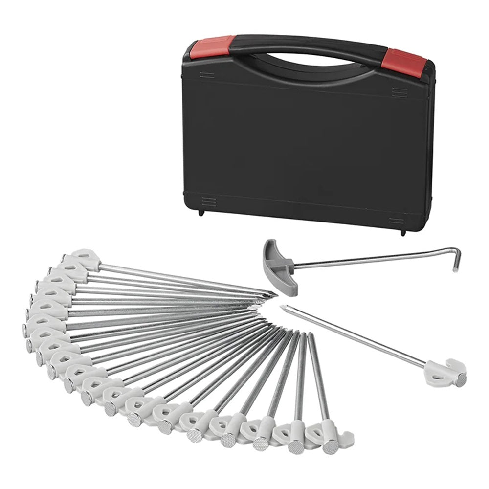 ProPlus 365014V02 Satz Felsbodenheringe 20cm Metall mit Kunststoffhaken