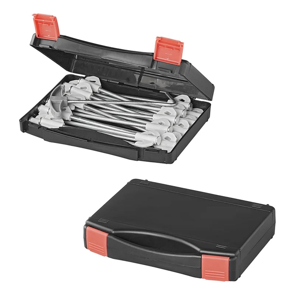 ProPlus 365014V02 Satz Felsbodenheringe 20cm Metall mit Kunststoffhaken