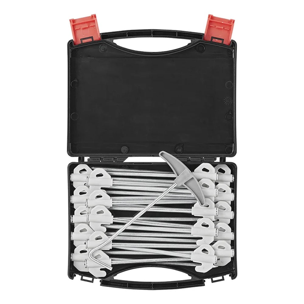 ProPlus 365014V02 Satz Felsbodenheringe 20cm Metall mit Kunststoffhaken