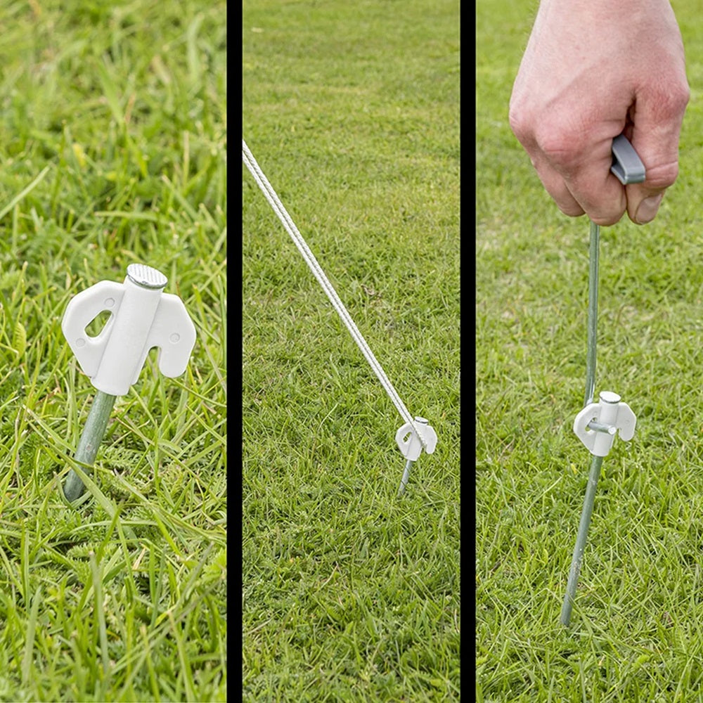 ProPlus 365014V02 Satz Felsbodenheringe 20cm Metall mit Kunststoffhaken