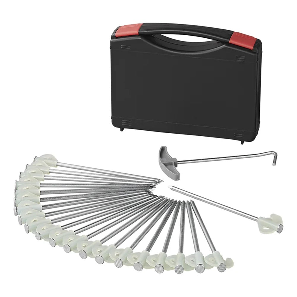 ProPlus 365014V03 Satz Felsbodenheringe 20cm Metall mit nachleuchtenden Haken