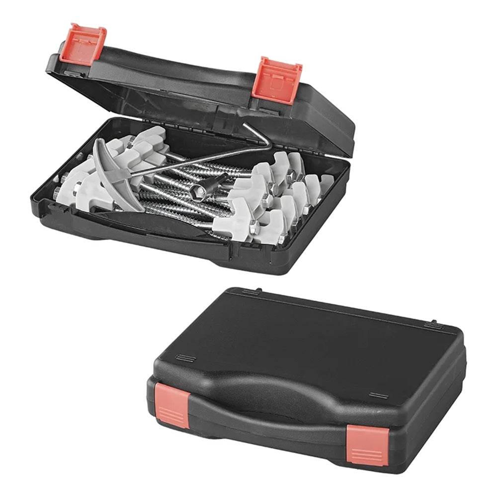 ProPlus 365014V04 Satz Zeltheringe 20cm Metall schraubbar mit Kunststoffhaken und Schraubenkopf