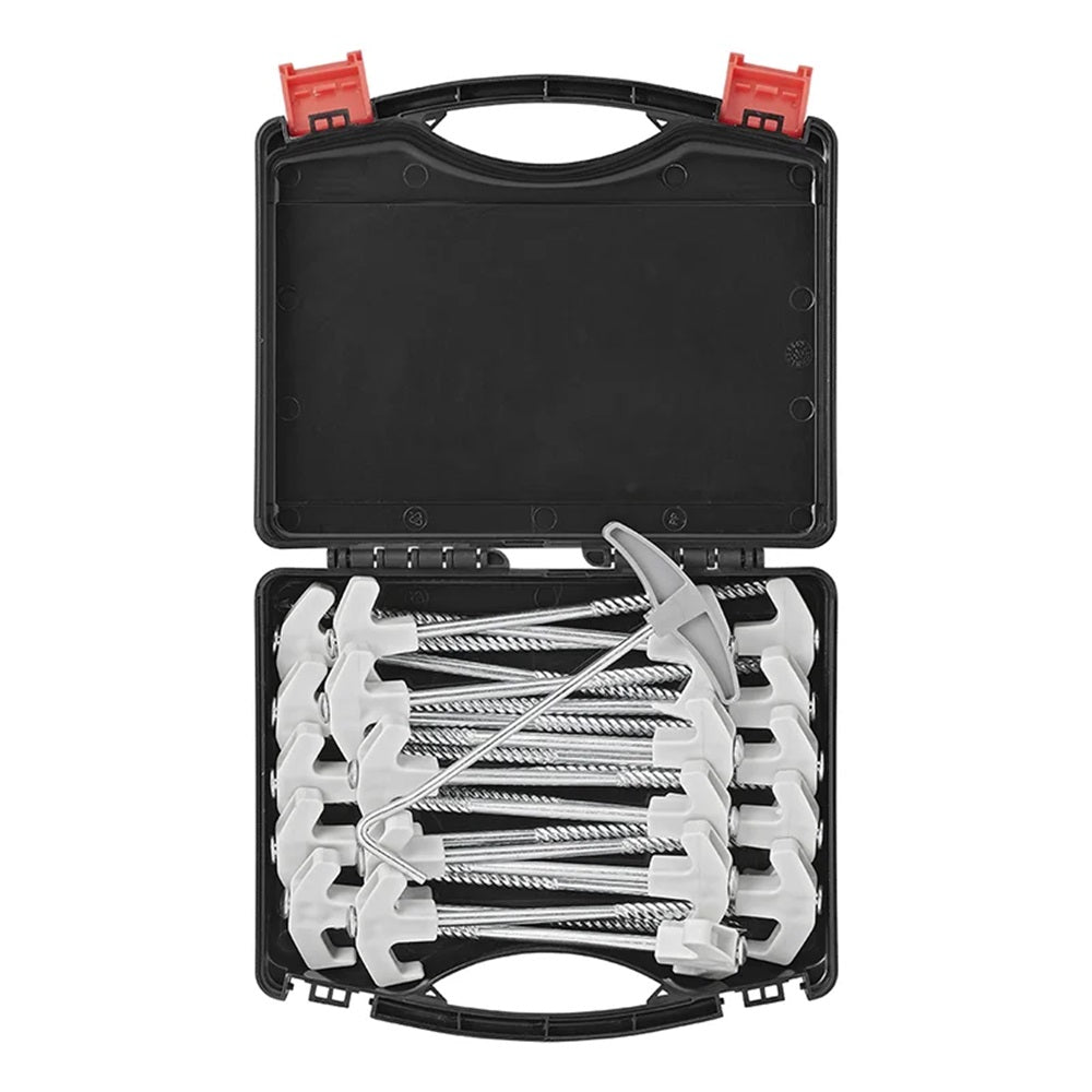 ProPlus 365014V05 Satz Zeltheringe 20cm Metall Heavy Duty mit Kunststoffhaken