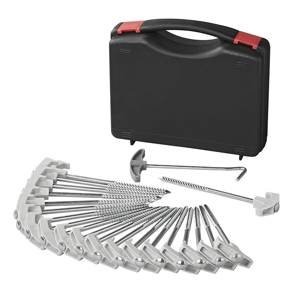 ProPlus 365014V05 Satz Zeltheringe 20cm Metall Heavy Duty mit Kunststoffhaken