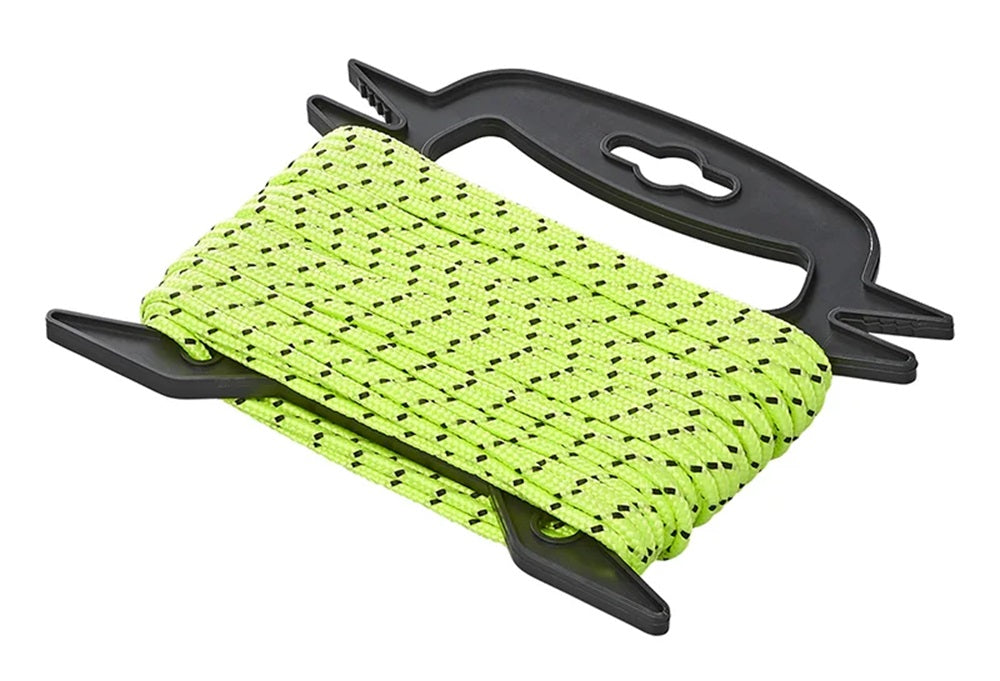 ProPlus 365234 Spannleine 4mm x 20m fluoreszierend auf Haspel Zelt Zubehör