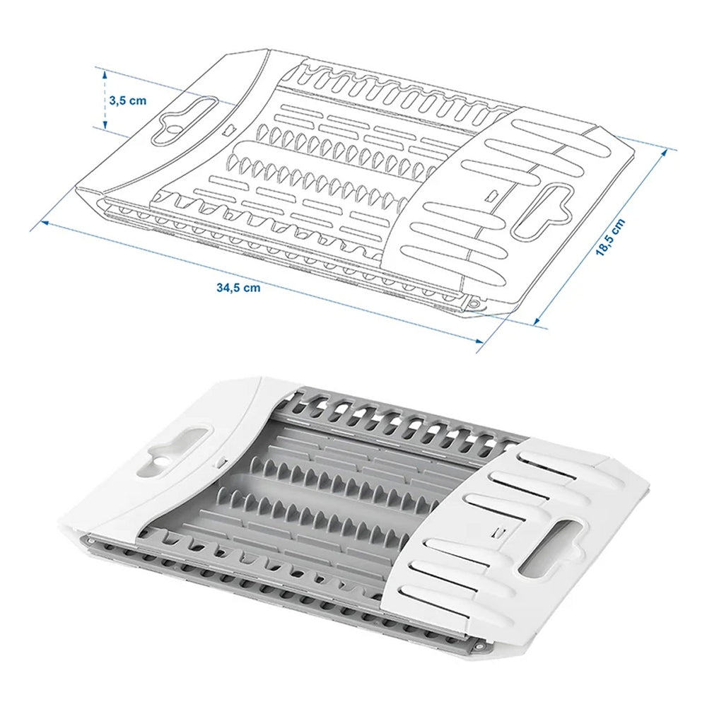 ProPlus 370300 Geschirrtrockner aus Kunststoff faltbar für 9 Teller Camping