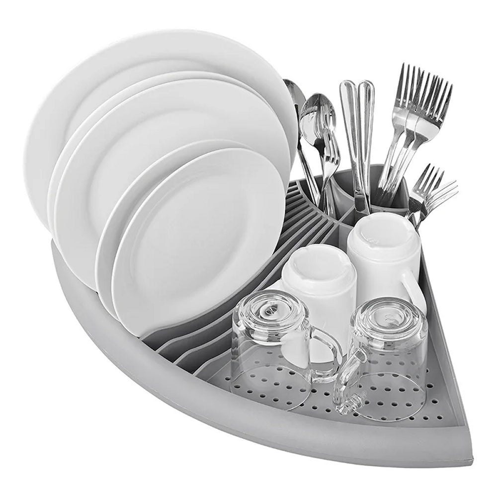 ProPlus 370300V01 Geschirrtrockner aus Kunststoff für Ecke 11 Teller 4 Besteckfächer