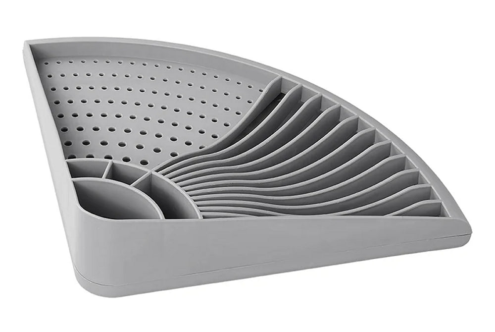 ProPlus 370300V01 Geschirrtrockner aus Kunststoff für Ecke 11 Teller 4 Besteckfächer