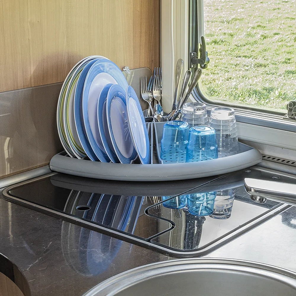 ProPlus 370300V01 Geschirrtrockner aus Kunststoff für Ecke 11 Teller 4 Besteckfächer