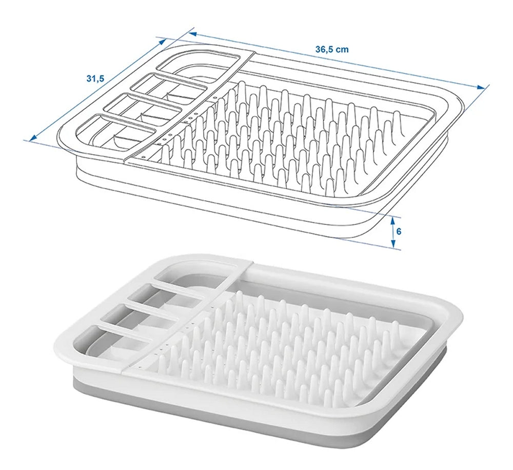 ProPlus 370301 Geschirrtrockner aus Kunststoff faltbar Camping Abtropfgestell