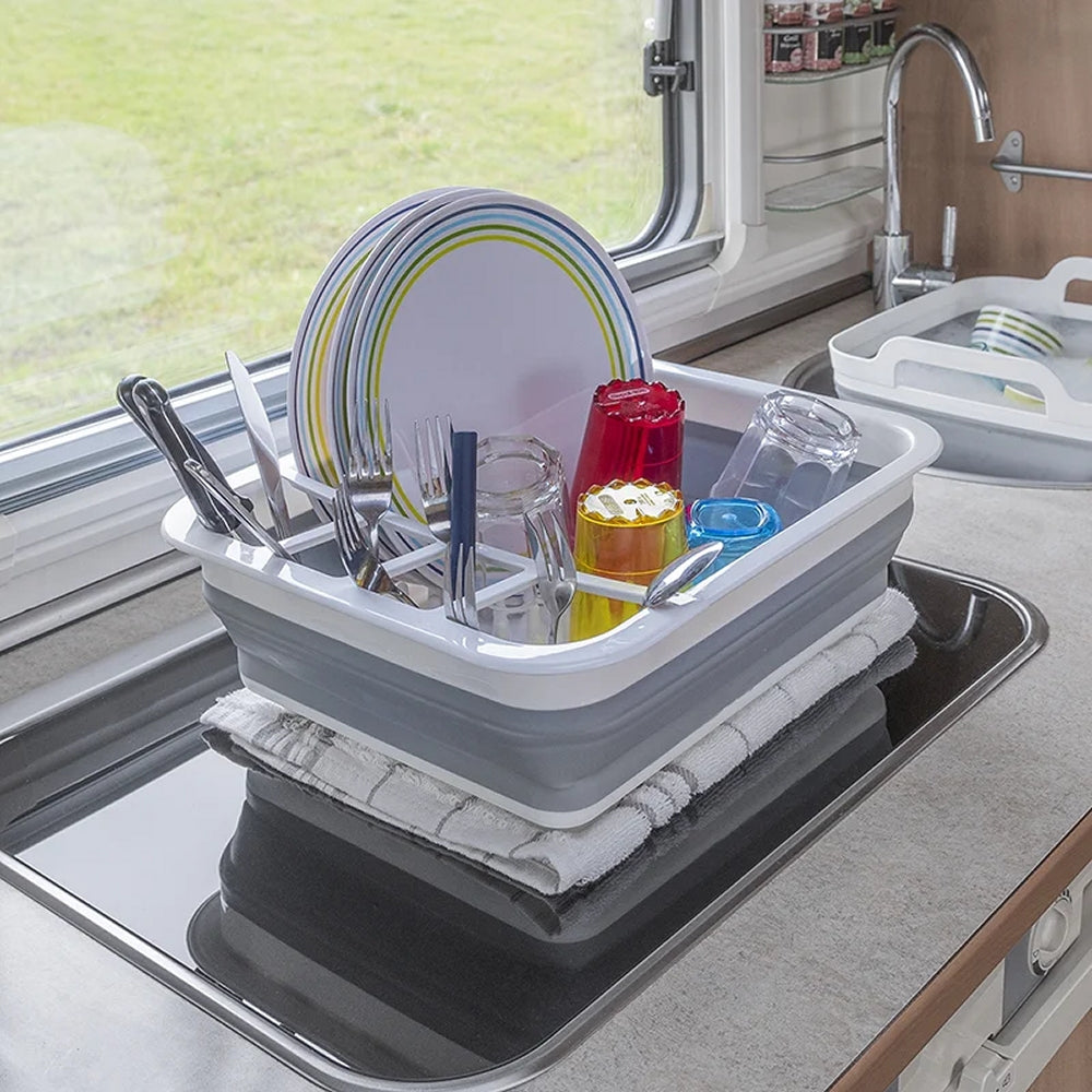 ProPlus 370301 Geschirrtrockner aus Kunststoff faltbar Camping Abtropfgestell