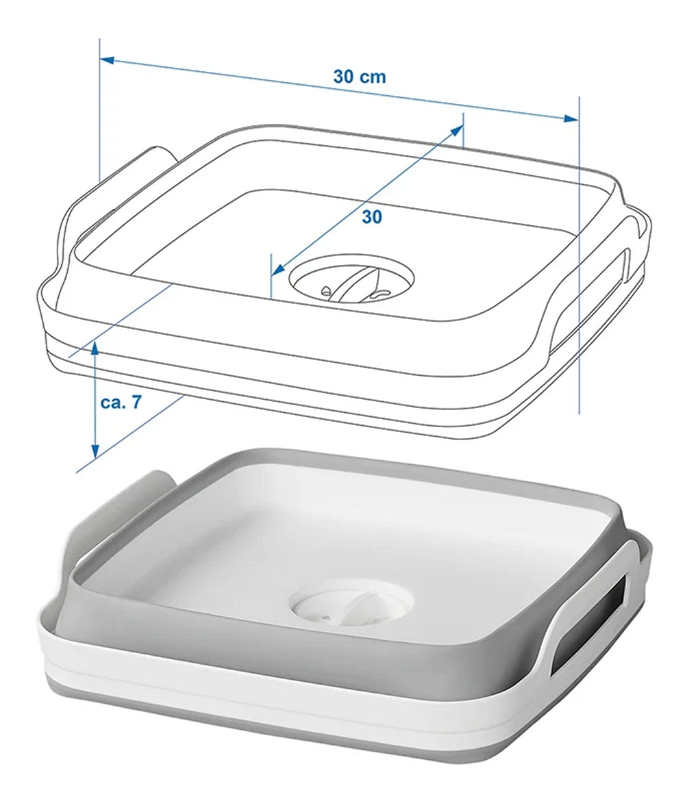 ProPlus 370302 Spülschüssel mit verschließbarem Bodenablauf faltbar Camping
