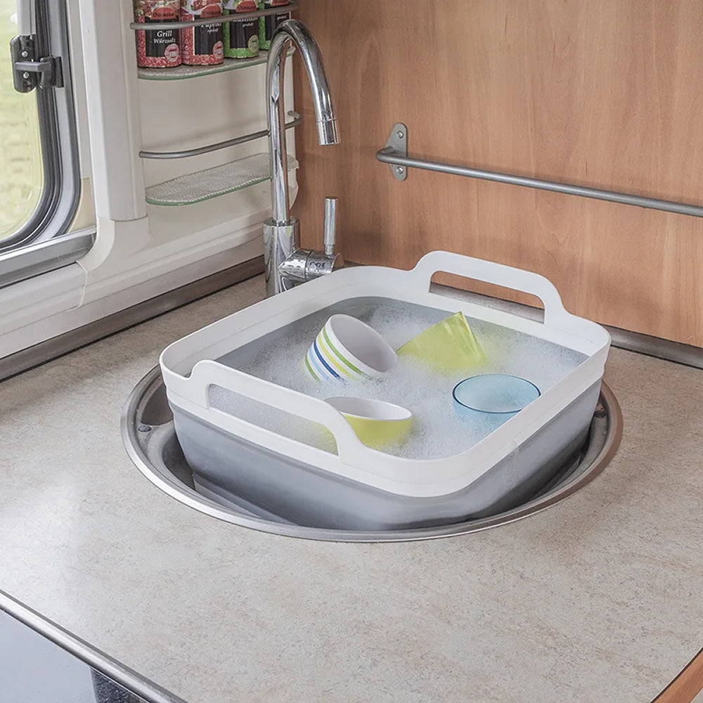 ProPlus 370302 Spülschüssel mit verschließbarem Bodenablauf faltbar Camping
