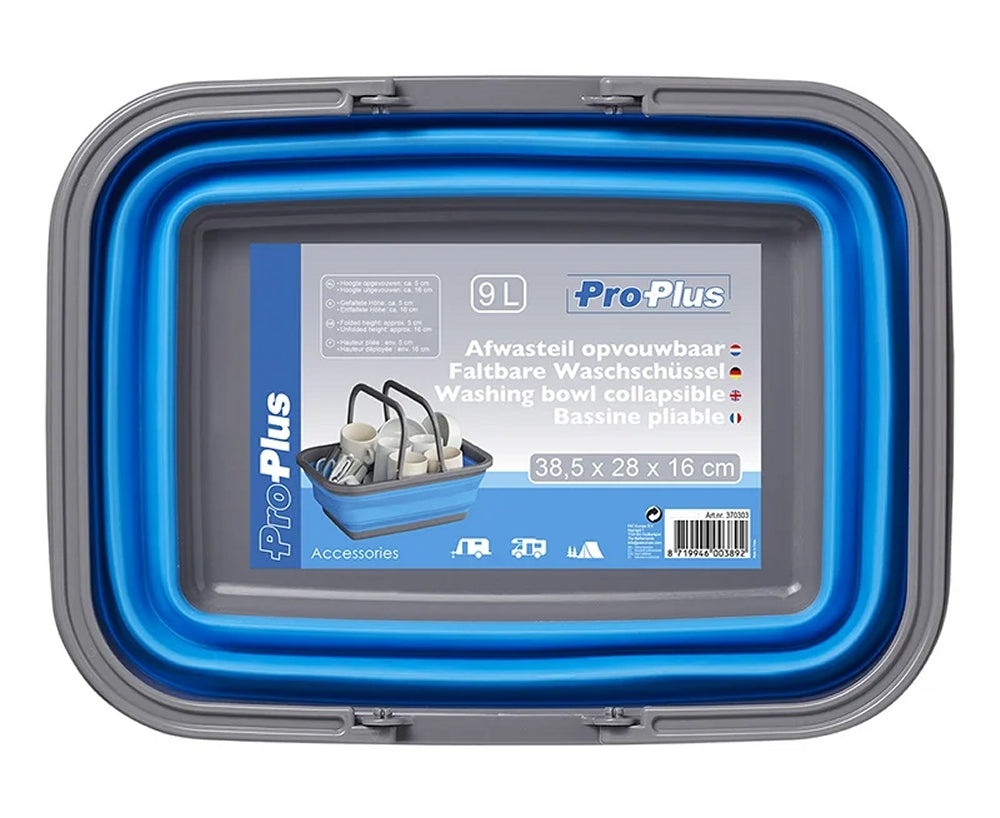 ProPlus 370303 Waschschüssel 9 Liter faltbar Camping Spülschüssel