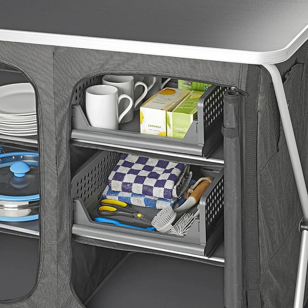 ProPlus 370321 2 Stück Küchenregal Organizer stapelbar faltbar