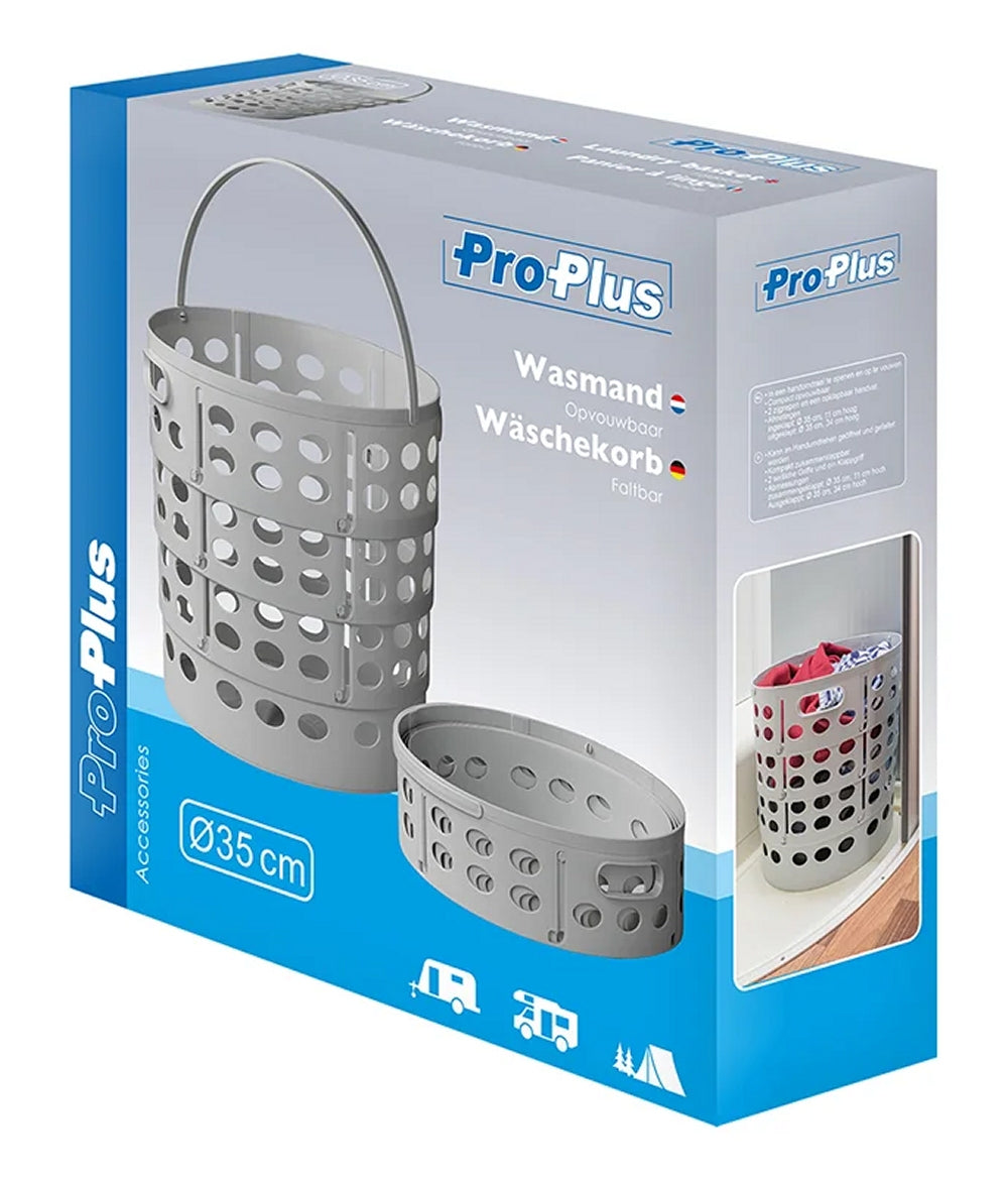 ProPlus 370323 Wäschekorb Wäschetonne Ø35cm faltbar Camping