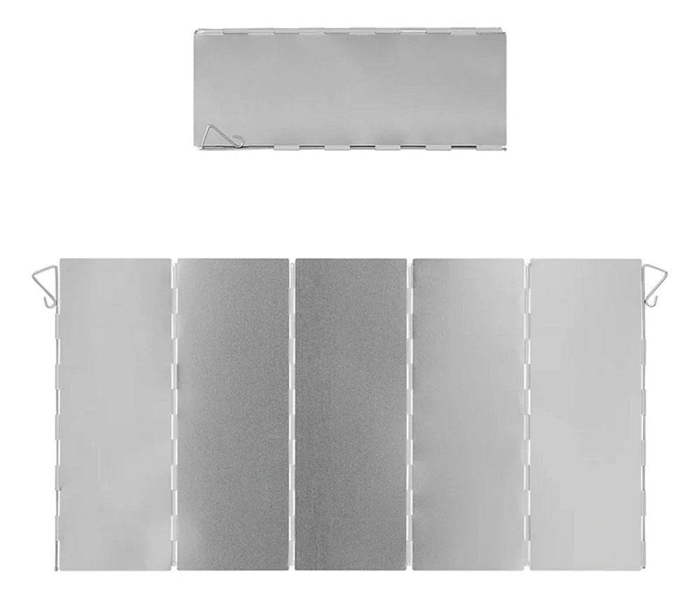ProPlus 370340 Koch Windschutz faltbar Aluminium 49 x 26cm 5 teilig Camping Kochen