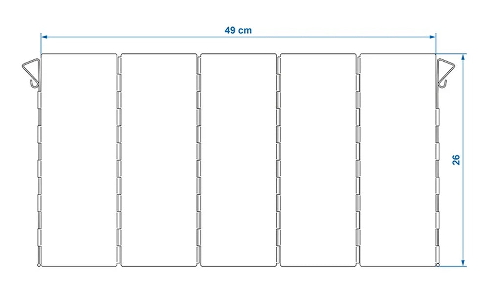 ProPlus 370340 Koch Windschutz faltbar Aluminium 49 x 26cm 5 teilig Camping Kochen
