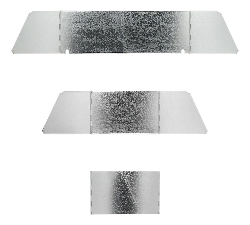 ProPlus 370340V02 Koch Windschutz Stahl faltbar ausziehbar 38,5/73 x 27 x 24cm 3 teilig Camping Kochen