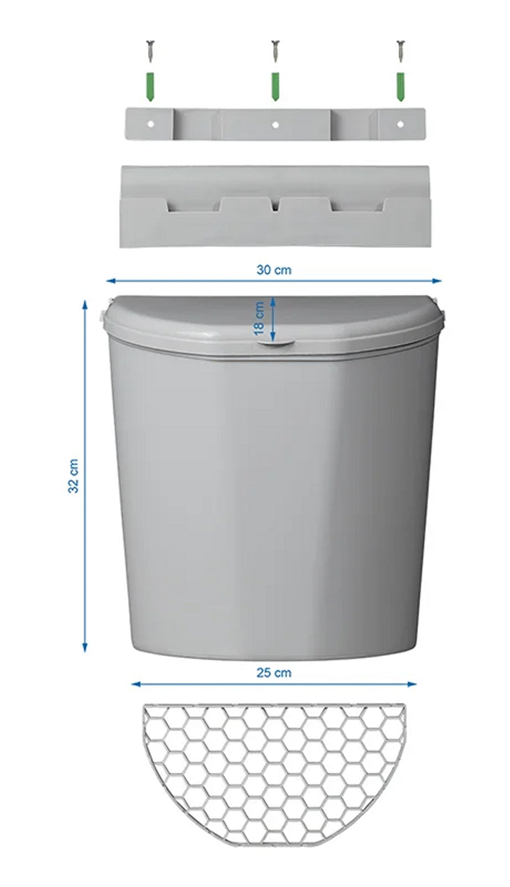 ProPlus 370403 Abfalleimer L mit Deckel für Wohnwagen Wohnmobil Mülleimer
