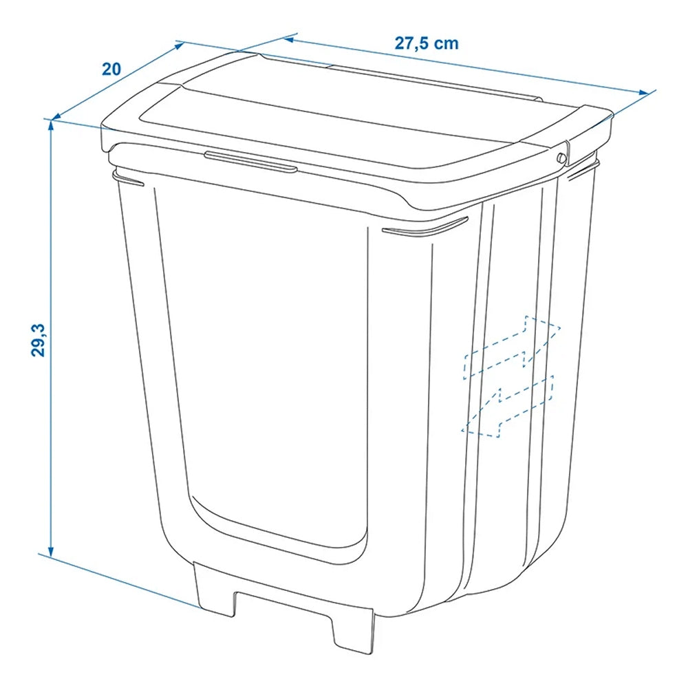 ProPlus 370405V01 Abfalleimer 8 Liter faltbar für Wohnwagen Wohnmobil Mülleimer