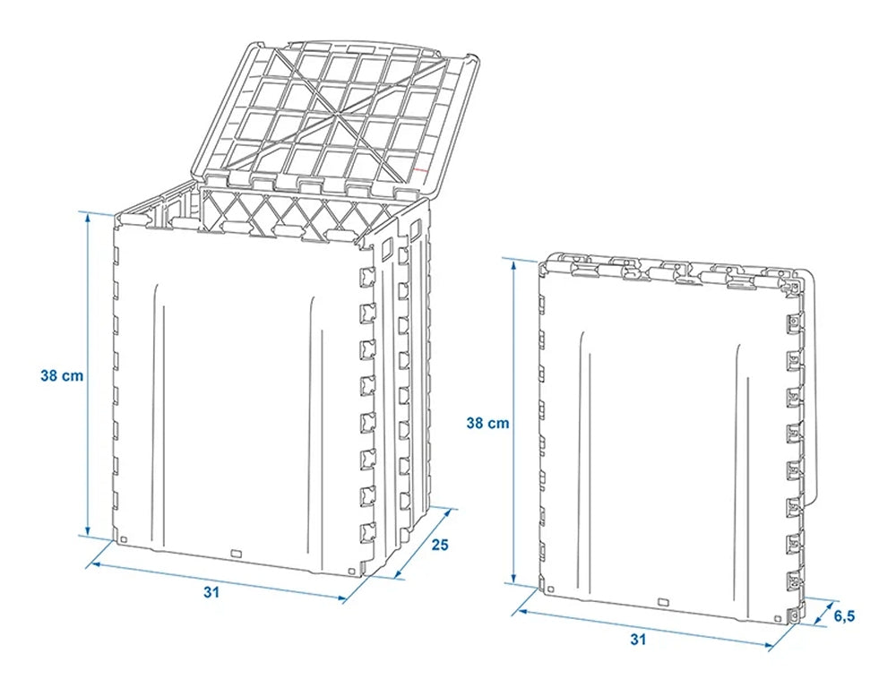 ProPlus 370408 Abfalleimer 30 Liter faltbar Camping Müllbehälter