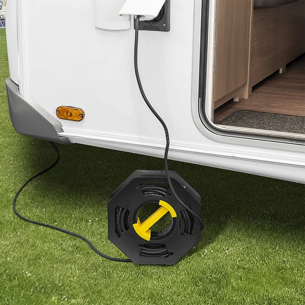 ProPlus 370554 Handkabeltrommel leer kompakt mit Griff und Drehknopf