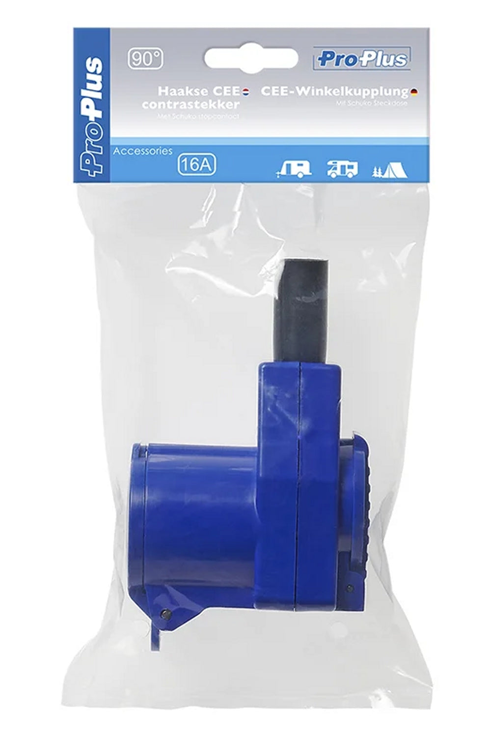 ProPlus 373503 CEE Winkelkupplung 90° mit 230 Volt Schuko Steckdose