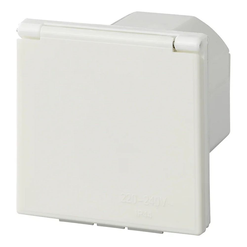 ProPlus 343504 CEE Einspeisestecker Einbau eckig weiss Einbaustecker