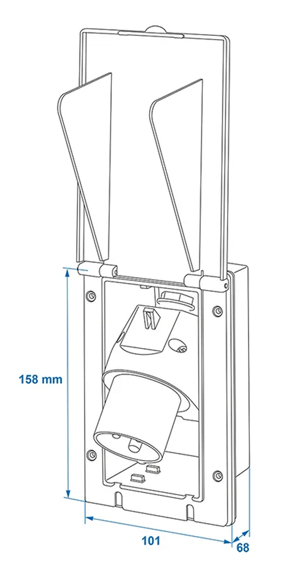 ProPlus 373505 CEE Einspeisestecker Einbau rechteckig weiss Einbaustecker