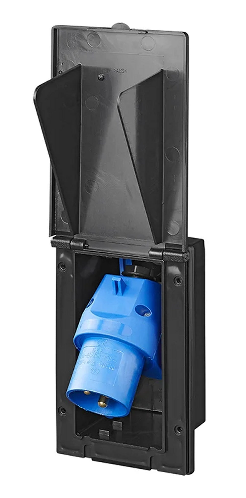 ProPlus 373505BK CEE Einspeisestecker Einbau rechteckig schwarz Einbaustecker