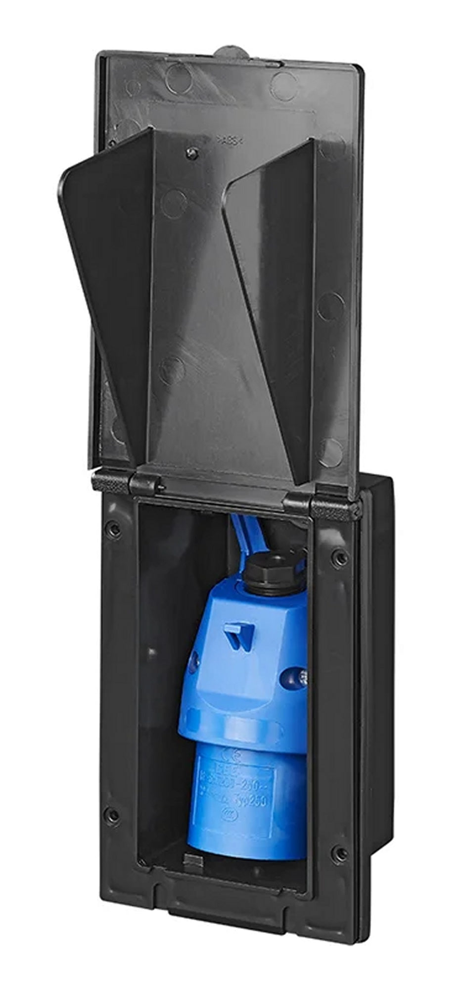 ProPlus 373505BK CEE Einspeisestecker Einbau rechteckig schwarz Einbaustecker