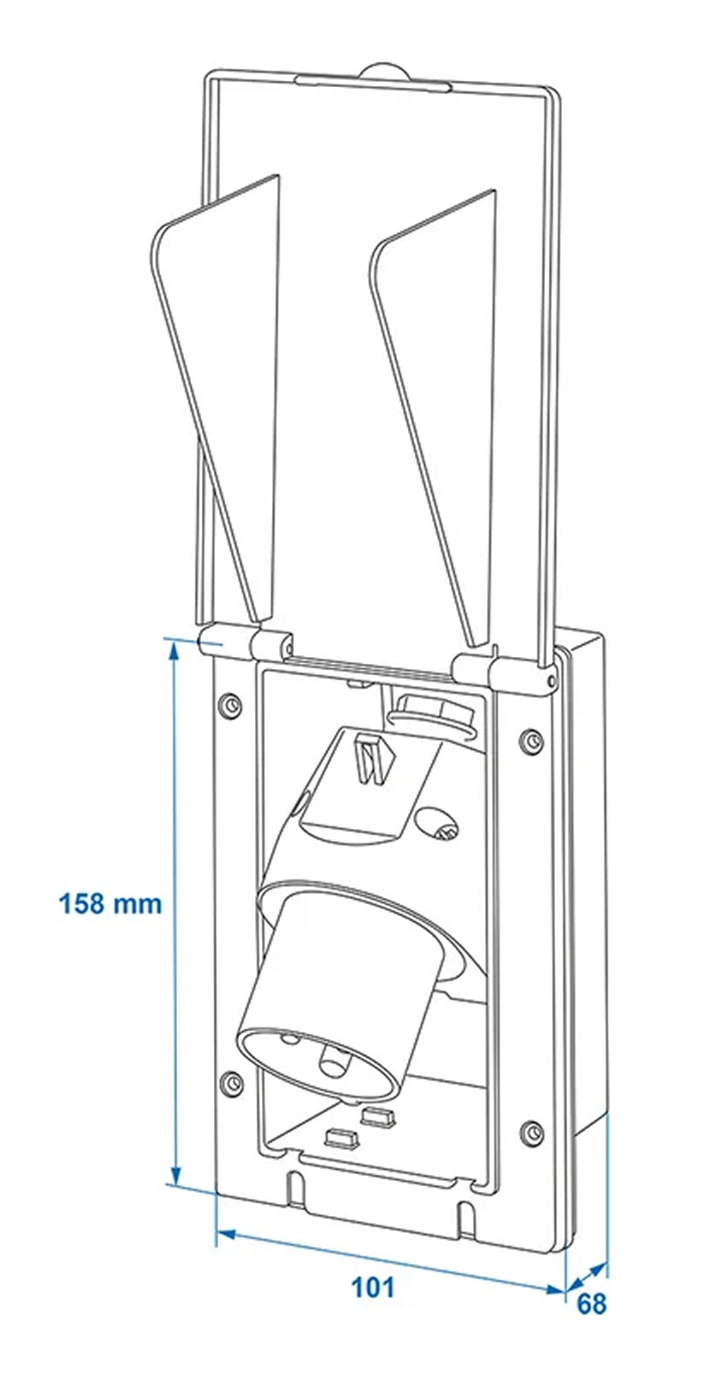 ProPlus 373505BK CEE Einspeisestecker Einbau rechteckig schwarz Einbaustecker