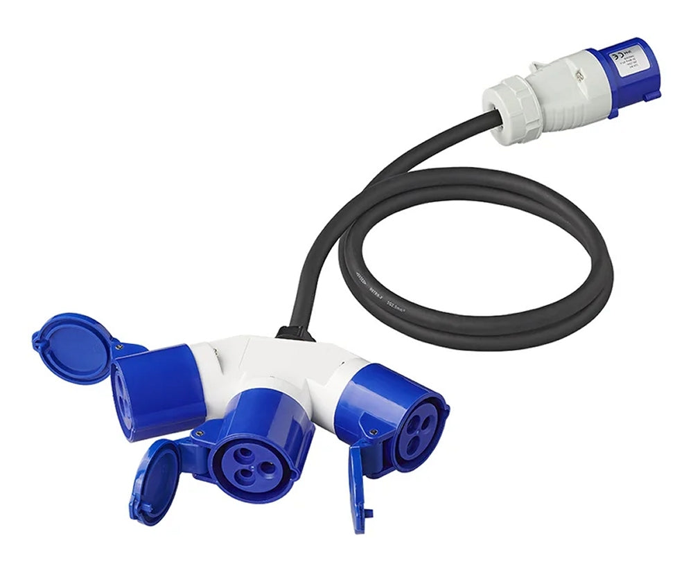 ProPlus 373512DE CEE 3-fach Verteiler 150cm 16A Stromverteiler Splitter