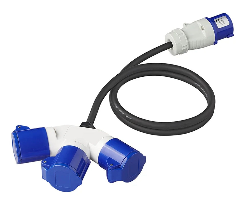 ProPlus 373512DE CEE 3-fach Verteiler 150cm 16A Stromverteiler Splitter