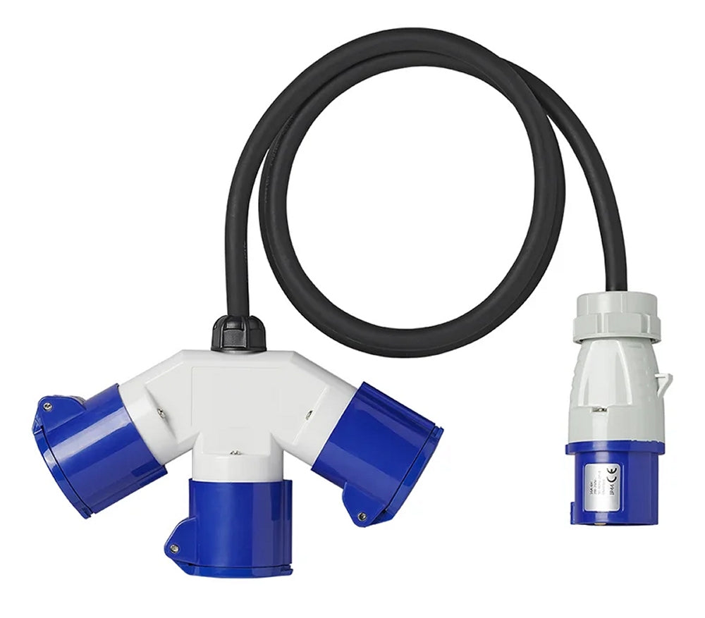 ProPlus 373512DE CEE 3-fach Verteiler 150cm 16A Stromverteiler Splitter