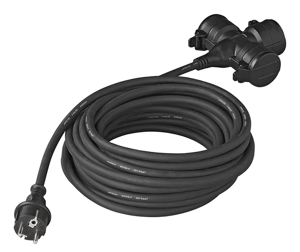 ProPlus 373561DE Schuko Steckdose Verteiler 3-fach 10m 3x2,5 mm² Verlängerungskabel
