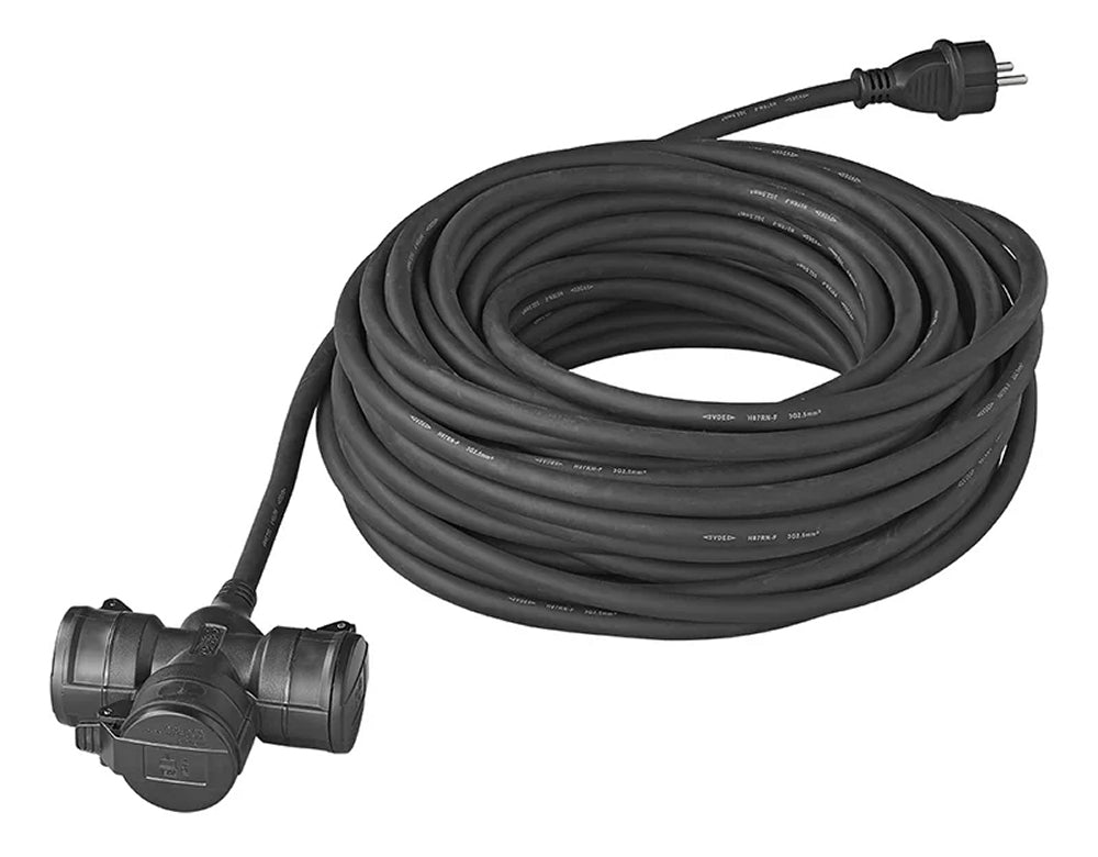 ProPlus 373562DE Schuko Steckdose Verteiler 3-fach 20m 3x2,5 mm² Verlängerungskabel