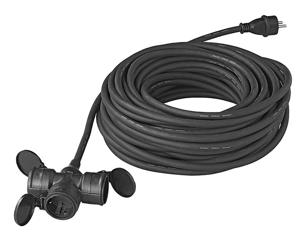 ProPlus 373563DE Schuko Steckdose Verteiler 3-fach 25m 3x2,5 mm² Verlängerungskabel