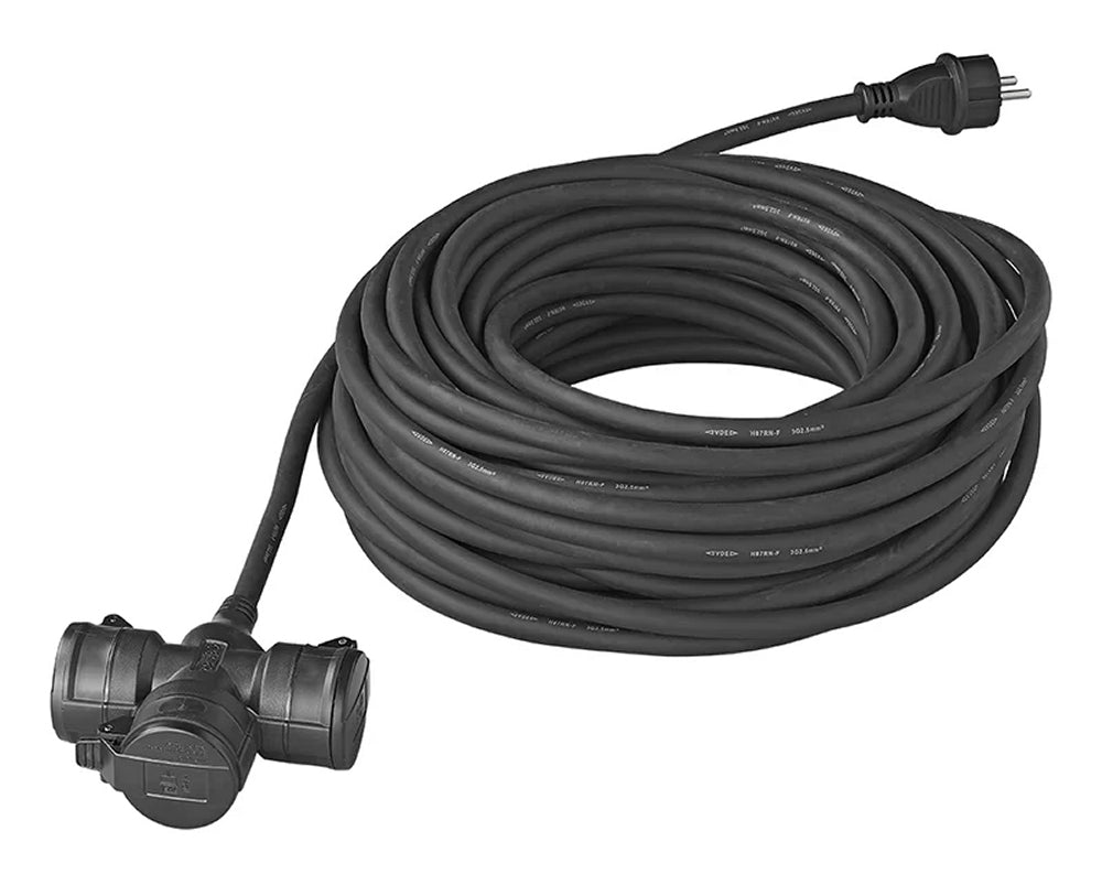 ProPlus 373563DE Schuko Steckdose Verteiler 3-fach 25m 3x2,5 mm² Verlängerungskabel