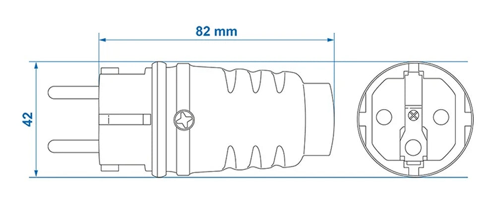ProPlus 373570 Stecker Schuko 16 Ampere IP44 Anhängerstecker