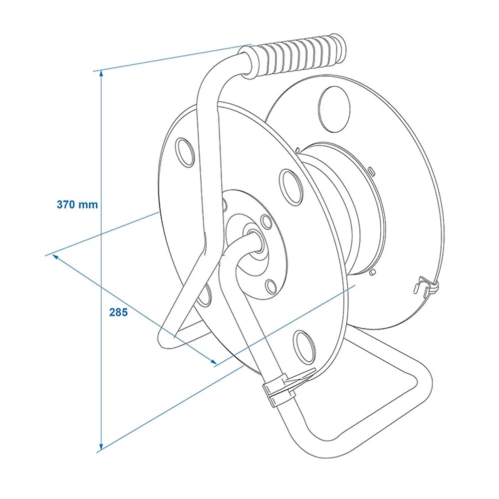 ProPlus 373812 Kabeltrommel leer mit Griff Campingplatz